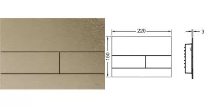 TECEsquare II. Панель смыва, металл, PVD Brushed Nickel (с покрытием против отпечатков пальцев) 9240843 · TECE, 9240843