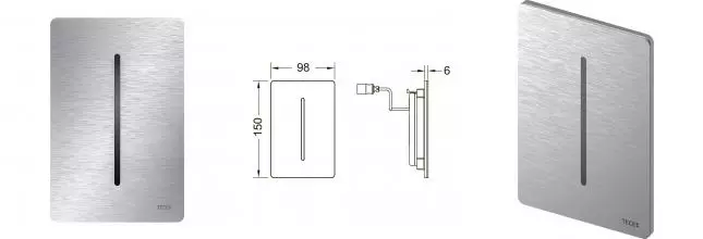Лицевая панель TECEfilo-Solid Urinal, нержавеющая сталь, сатин, с покрытием против отпечатков пальце (7,2 В или 230/12 В) 9242075 · TECE, 9242075