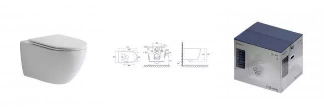 Унитаз подвесной TECEspring R 9700998 · TECE, 9700998