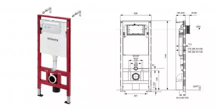 Застенный модуль TECEspring Profil S300300 · TECE, S300300