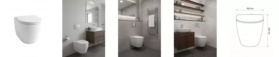 Унитаз подвесной Grohe Clova Oval, сиденье с микролифтом, овал, белый 422813000P · Grohe, 422813000P