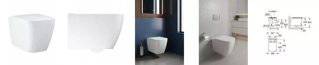 Унитаз подвесной Grohe Clova Square, сиденье с микролифтом, квадрат, белый 39908000 · Grohe, 39908000 Унитаз подвесной Grohe Clova Square, сиденье с микролифтом, квадрат, белый 39908000 · Grohe, 39908000