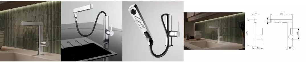 Смеситель для кухни Vincea VKF-22CH, хром VKF-22CH · Vincea, VKF-22CH