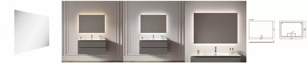 SQ2.1000 Зеркало для ванной комнаты SANCOS Square 2.0 1000х700 led подсветка 2700K/4000K/5000K SQ2.1000 · Sancos, SQ2.1000