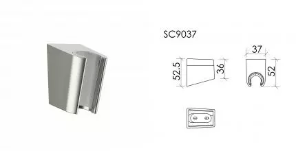 SC9037BN Держатель ручного душа Sancos, цвет брашированный никель PVD SC9037BN · Sancos, SC9037BN