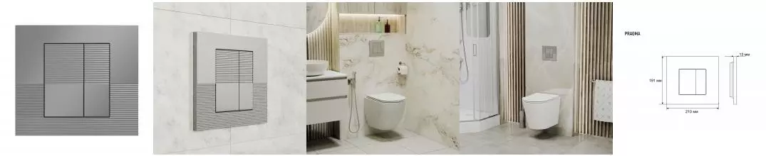 Клавиша смыва Grossman Pragma 800.T1.03.110.110 хром матовый,1 место